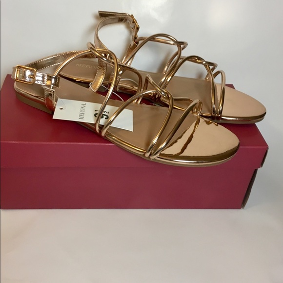 ADDITIONAL PHOTOS “Marcie” Rose Gold Sandals, NWT - Picture 5 of 6